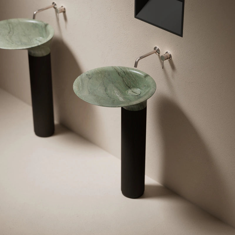 MonBlari MOON Series Premium Marble Pedestal Basin