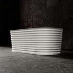 MR-88801 Elliptical Solid Surface freestanding Bath | MonBlari-RightSideView