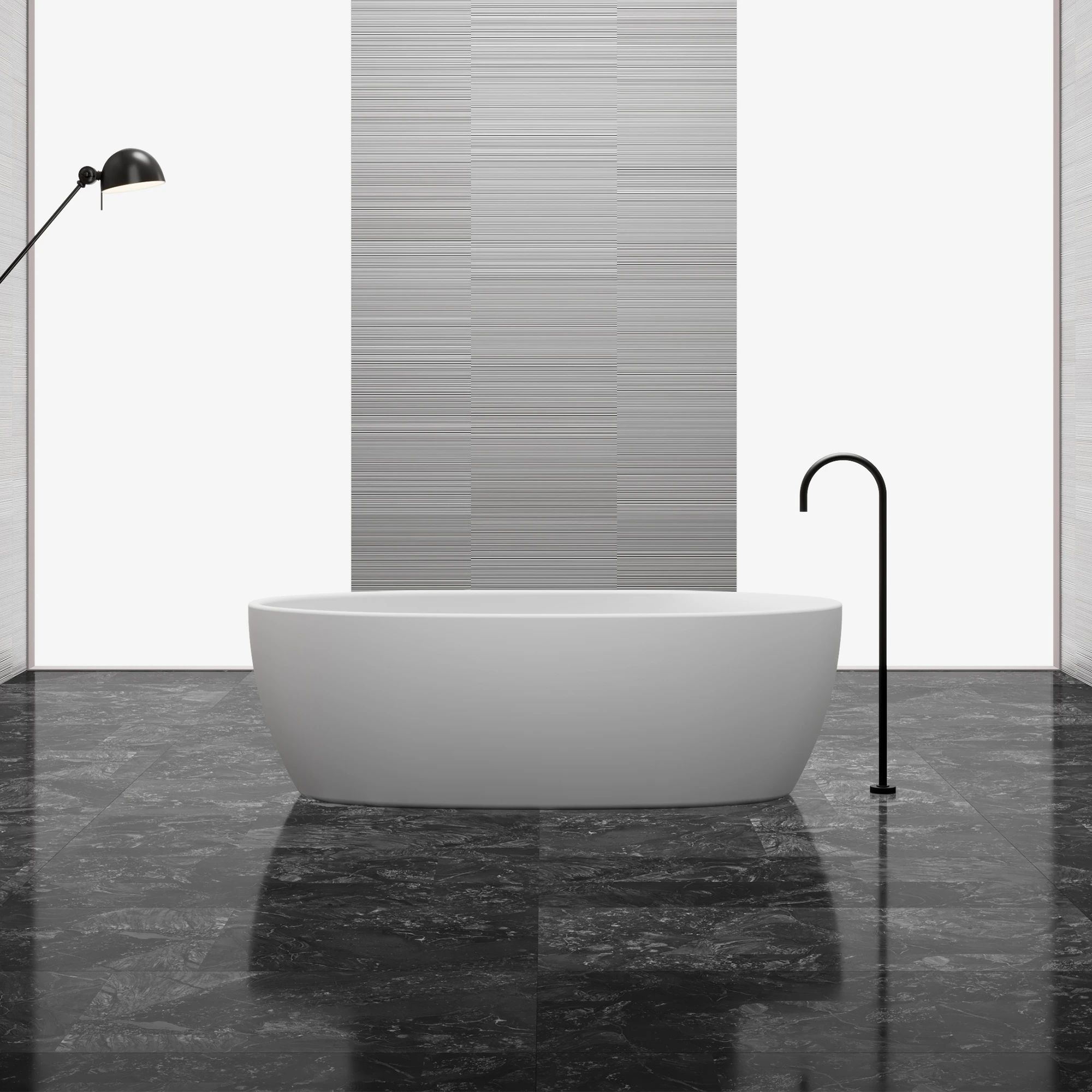 MR-88811 Oval Solid Surface Bath | MonBlari-FrontView