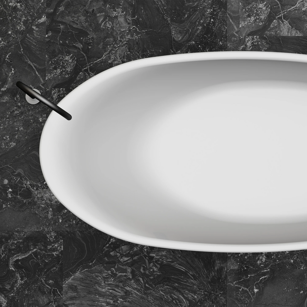 MR-88811 Oval Solid Surface Bath | MonBlari-TopCloseUp