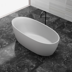MR-88812Asymmetrical Oval Solid Surface Bath | MonBlari-RightTopView