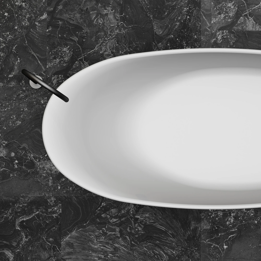 MR-88813 Curved Solid Surface Bath | MonBlari-TopCloseUp
