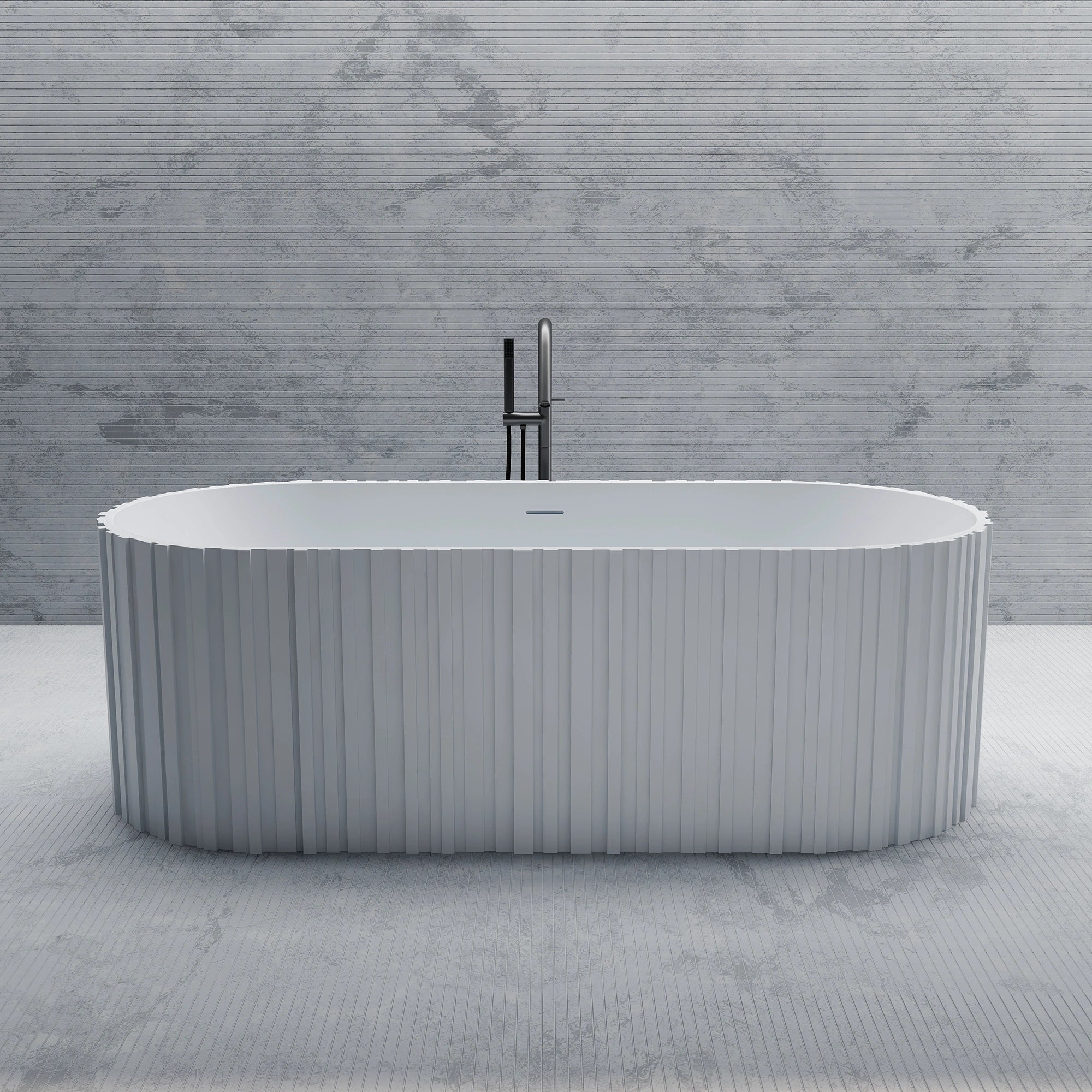MR88851 Fluted Oval Freestanding Bath | MonBlari