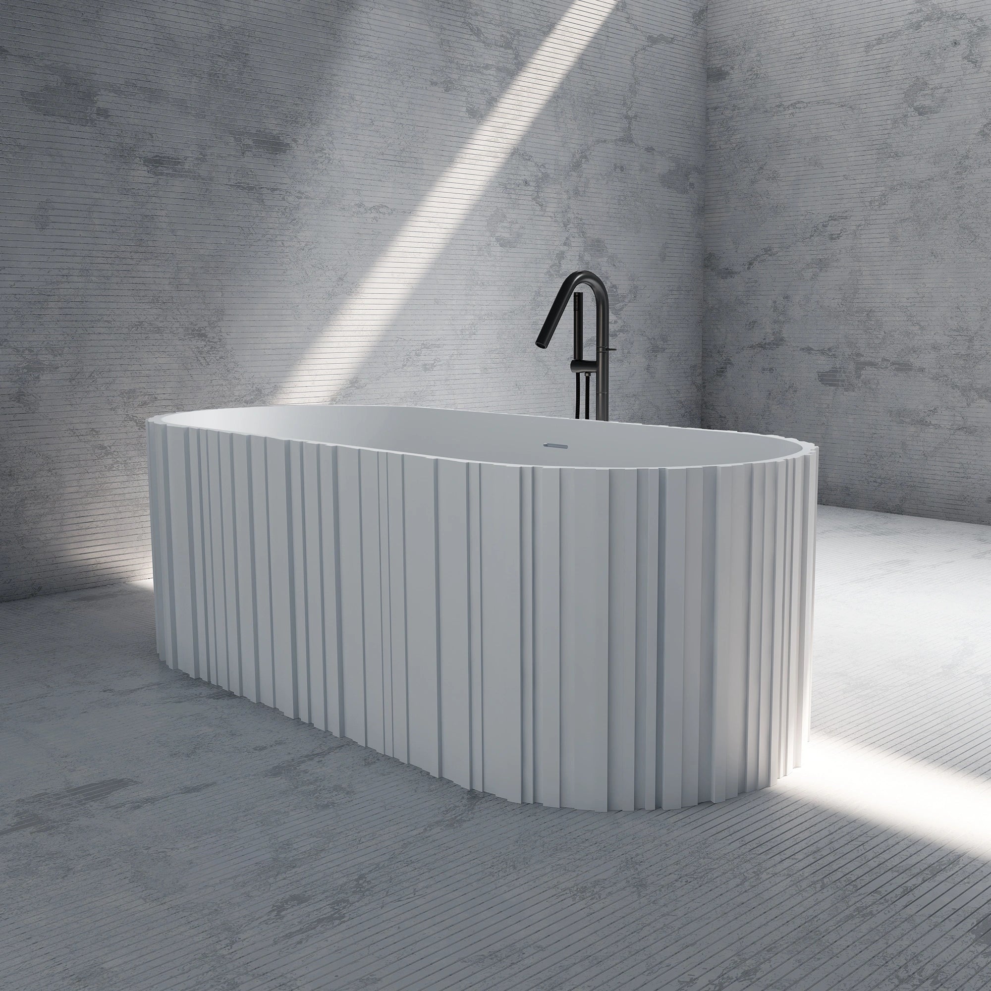 MR88851 Fluted Oval Freestanding Bath | MonBlari