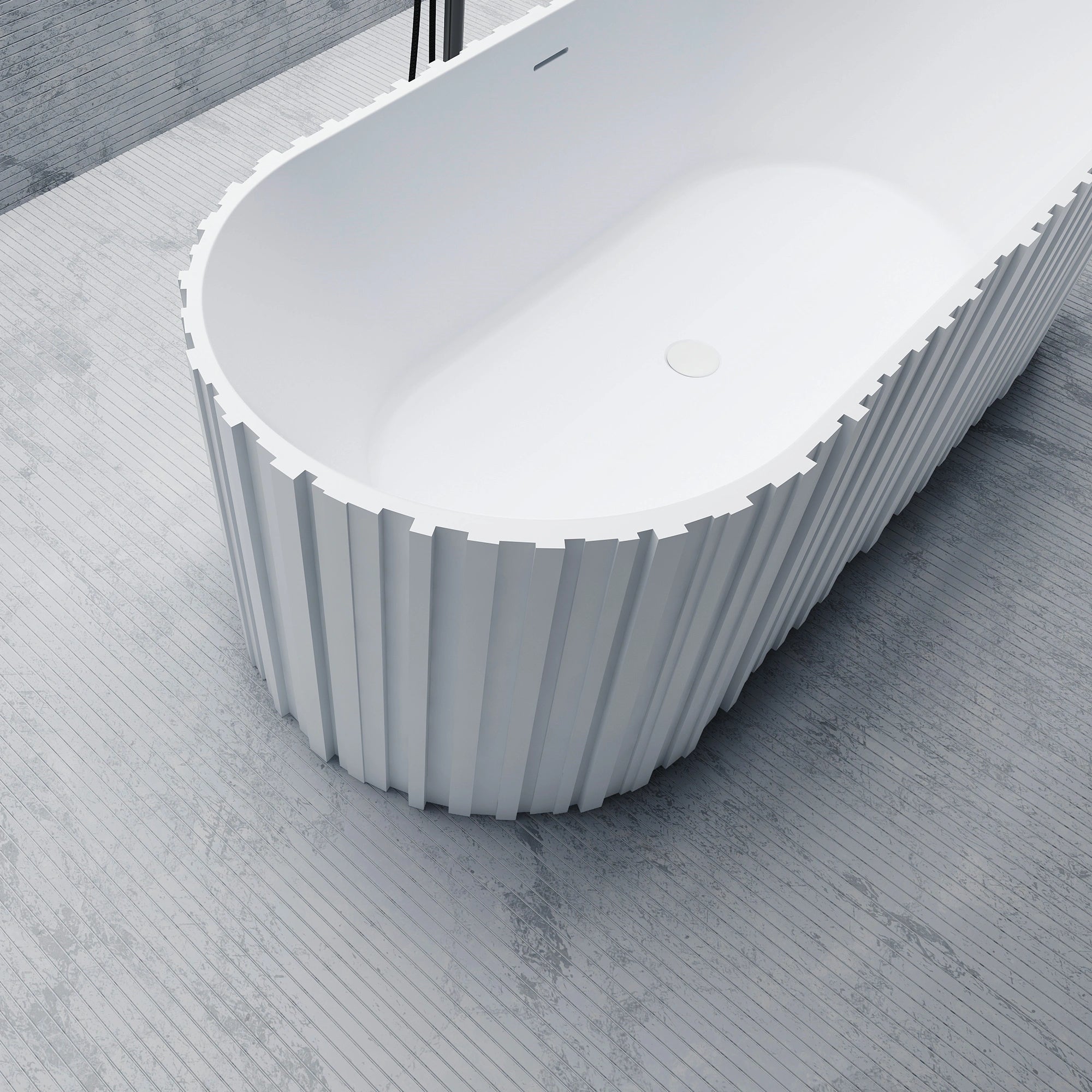 MR88851 Fluted Oval Freestanding Bath | MonBlari