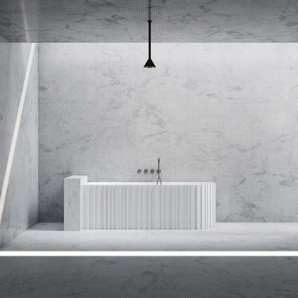 MR88853 Fluted Oval Corner Bath | MonBlari