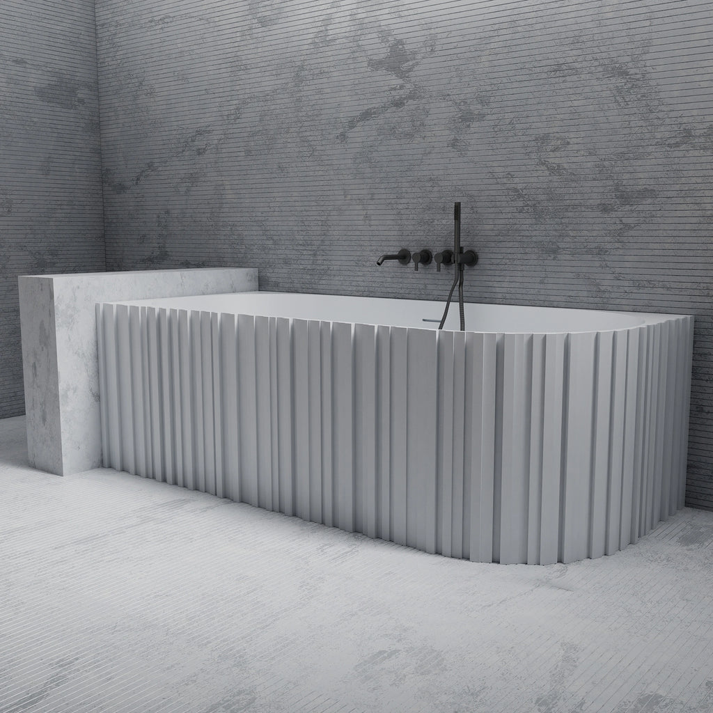 MR88853 Fluted Oval Corner Bath | MonBlari