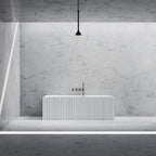 MR88855 Fluted Rectangular Wall-Mounted Bath | MonBlari