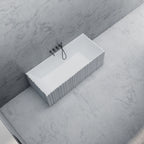 MR88855 Fluted Rectangular Wall-Mounted Bath | MonBlari