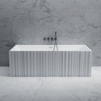 MR88855 Fluted Rectangular Wall-Mounted Bath | MonBlari