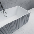 MR88855 Fluted Rectangular Wall-Mounted Bath | MonBlari