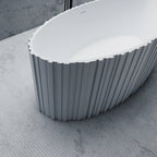 MR88857 Fluted Long Oval Freestanding Bath | MonBlari