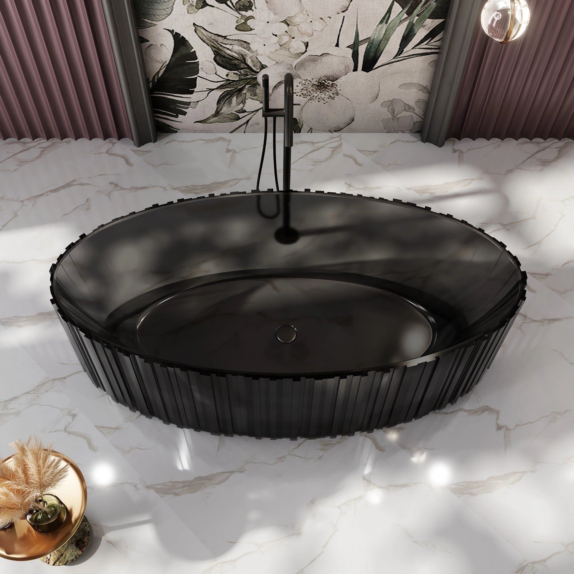 MRT88857 Fluted Long Oval Bath | MonBlari
