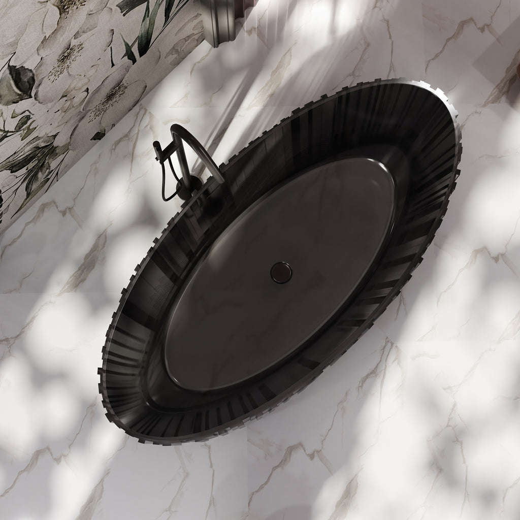 MRT88857 Fluted Long Oval Bath | MonBlari