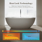 MonBlar Venus® MR-88877 White Solid Surface Freestanding Bathtub 1700mm