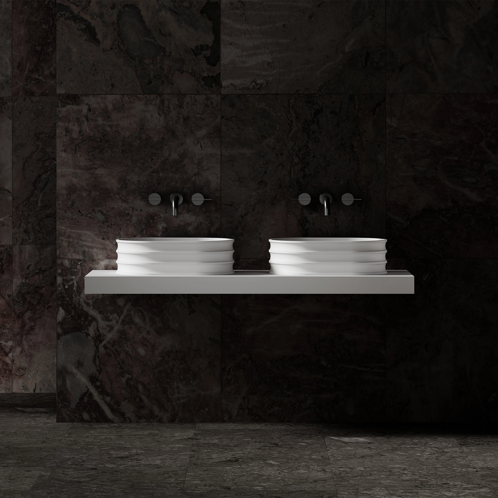 MR-A8801 Elliptical Solid Surface Countertop Basin | MonBlari-FrontView
