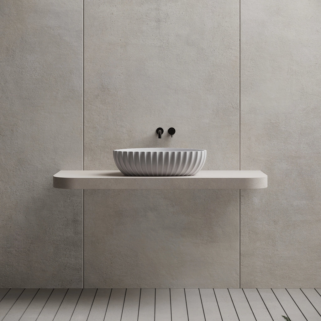 MR-A8870 Organic Tri-Form Fluted Vessel Basin | MonBlari