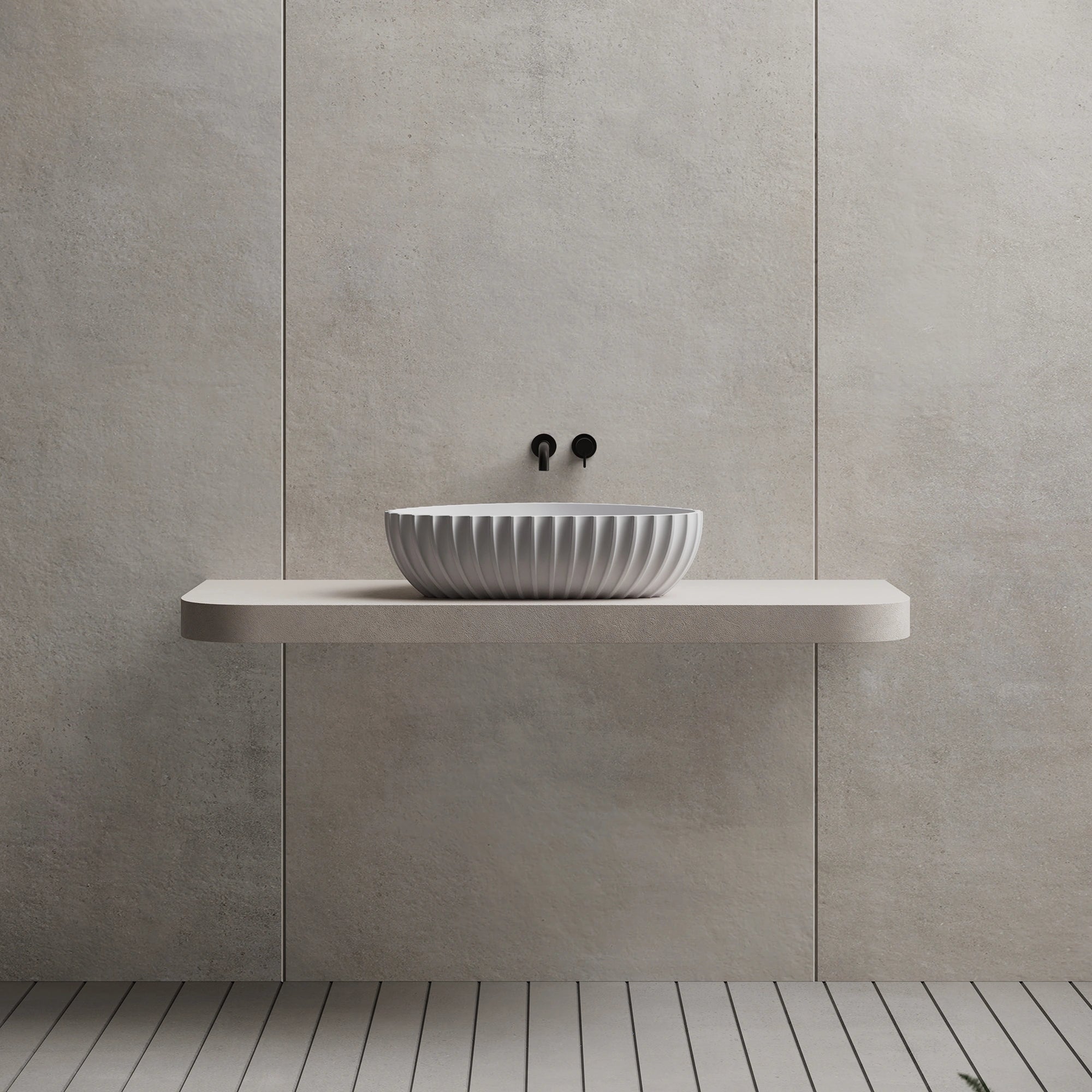 MR-A8870 Organic Tri-Form Fluted Vessel Basin | MonBlari