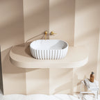 A8871 Contemporary Fluted Oval Basin | MonBlari