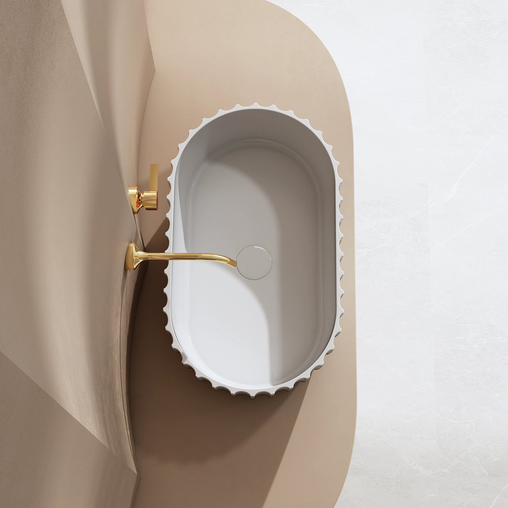 A8871 Contemporary Fluted Oval Basin | MonBlari