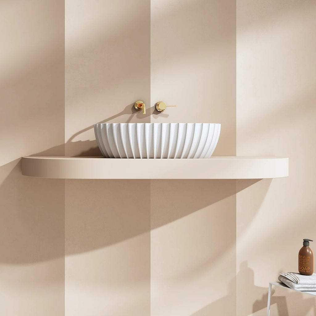 A8871 Contemporary Fluted Oval Basin | MonBlari