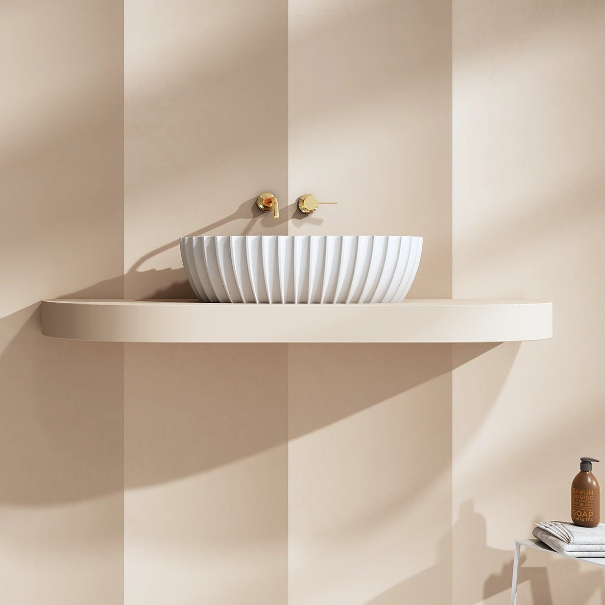 A8871 Contemporary Fluted Oval Basin | MonBlari