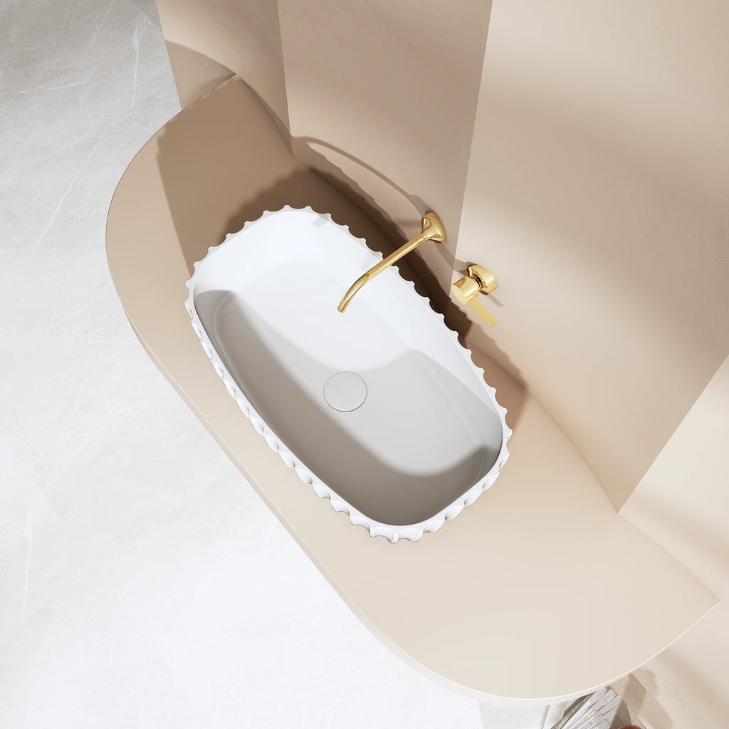 A8872 Contemporary Fluted Oval Basin | MonBlari