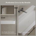MonBlari MR-G8806-1 White Wall-Mount Solid Surface Basin