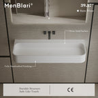 MonBlari MR-G8806-1 White Wall-Mount Solid Surface Basin