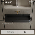 MonBlari MR-G8806-1 Black Wall-Mount Solid Surface Basin