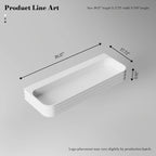 MonBlari MR-G8806-1 White Wall-Mount Solid Surface Basin