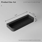 MonBlari MR-G8806-1 Black Wall-Mount Solid Surface Basin