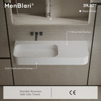 MonBlari MR-G8806-3 Solid Surface Wall-Mounted Basin Bathroom Sink