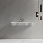 MonBlari MR-G8856-1 Fluted Solid Surface Wall-Mounted Basin