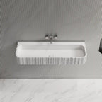 MonBlari MR-G8856-1 Fluted Solid Surface Wall-Mounted Basin