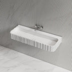 MonBlari MR-G8856-1 Fluted Solid Surface Wall-Mounted Basin