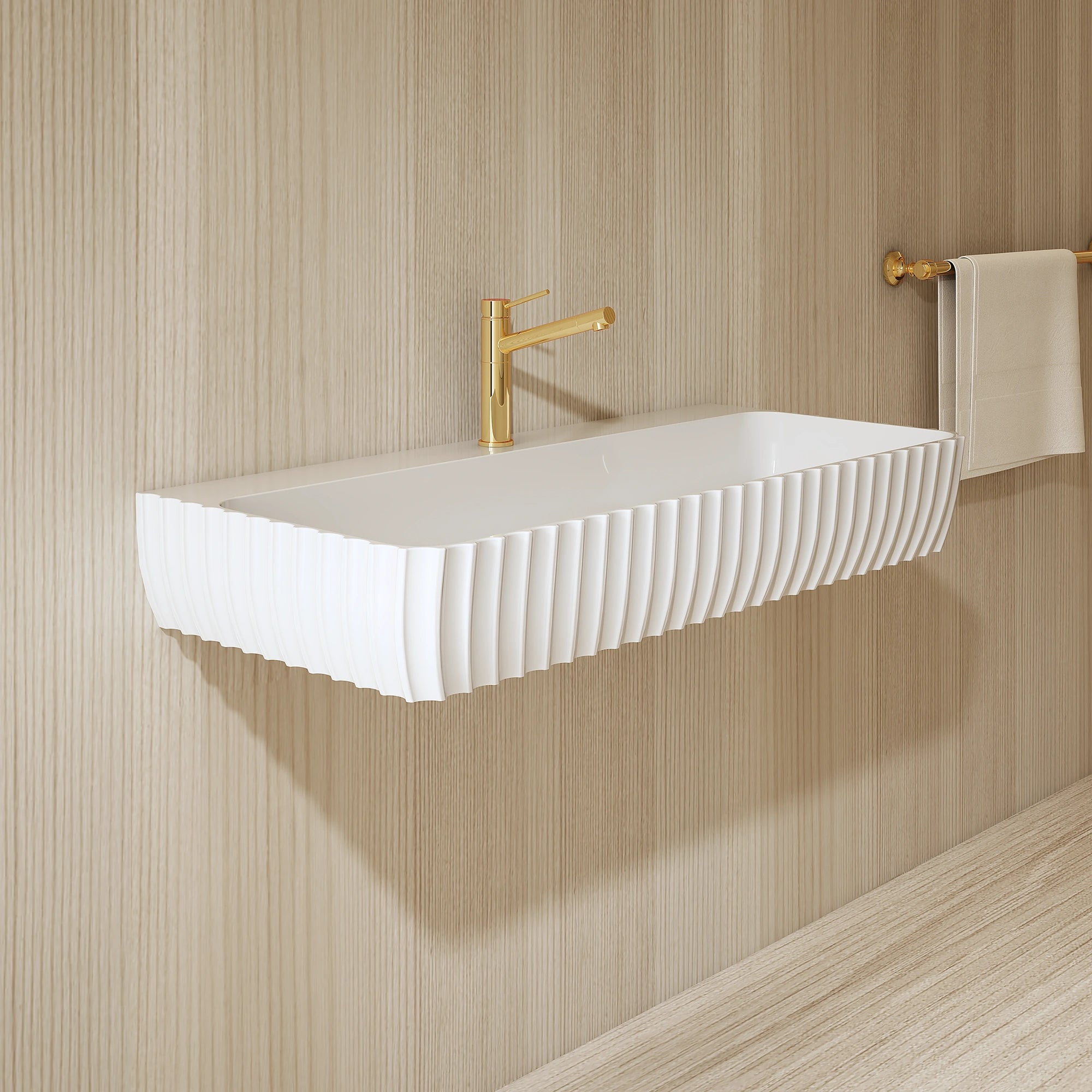 G8876-1 Wall-Hung Fluted Basin | MonBlari