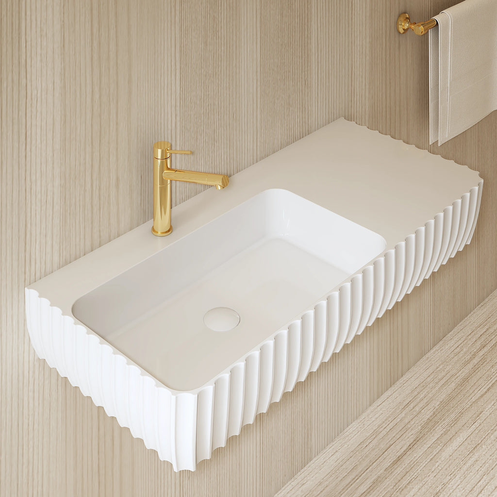 G8876-3 Wall-Hung Fluted Basin | MonBlari