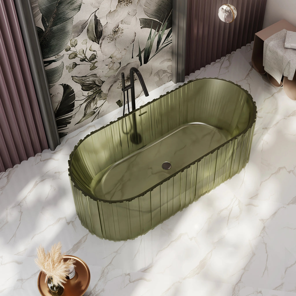 MRT88851 Fluted Wide Oval Freestanding Bath | MonBlari