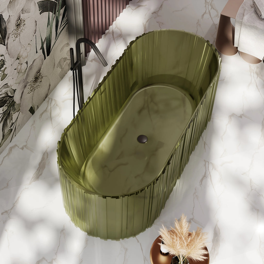 MRT88851 Fluted Wide Oval Freestanding Bath | MonBlari