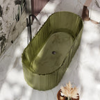 MRT88851 Fluted Wide Oval Freestanding Bath | MonBlari