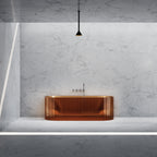 MRT88856 Fluted Oval Wall-Mounted Bath | MonBlari