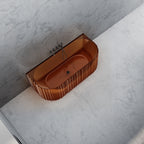 MRT88856 Fluted Oval Wall-Mounted Bath | MonBlari