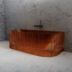 MRT88856 Fluted Oval Wall-Mounted Bath | MonBlari