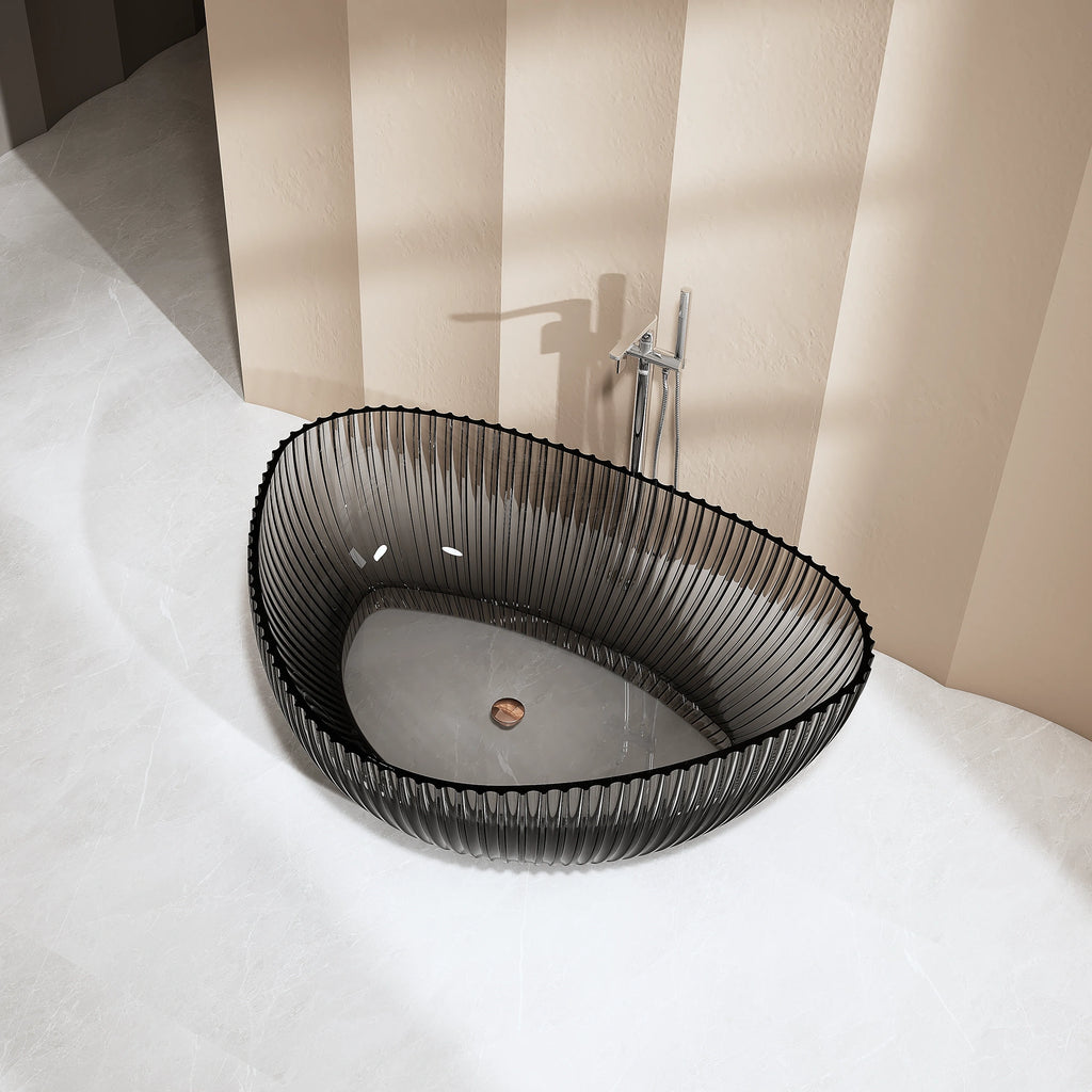 MRT88870 Rounded Triangular Fluted Bath | MonBlari