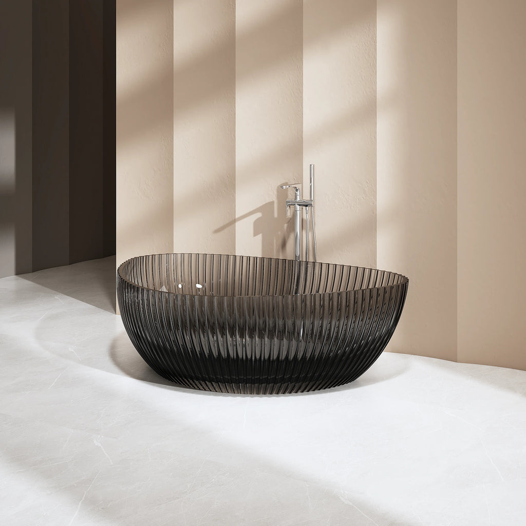 MRT88870 Rounded Triangular Fluted Bath | MonBlari