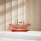 MRT88876 Fluted Oval Wall-Mounted Bath | MonBlari