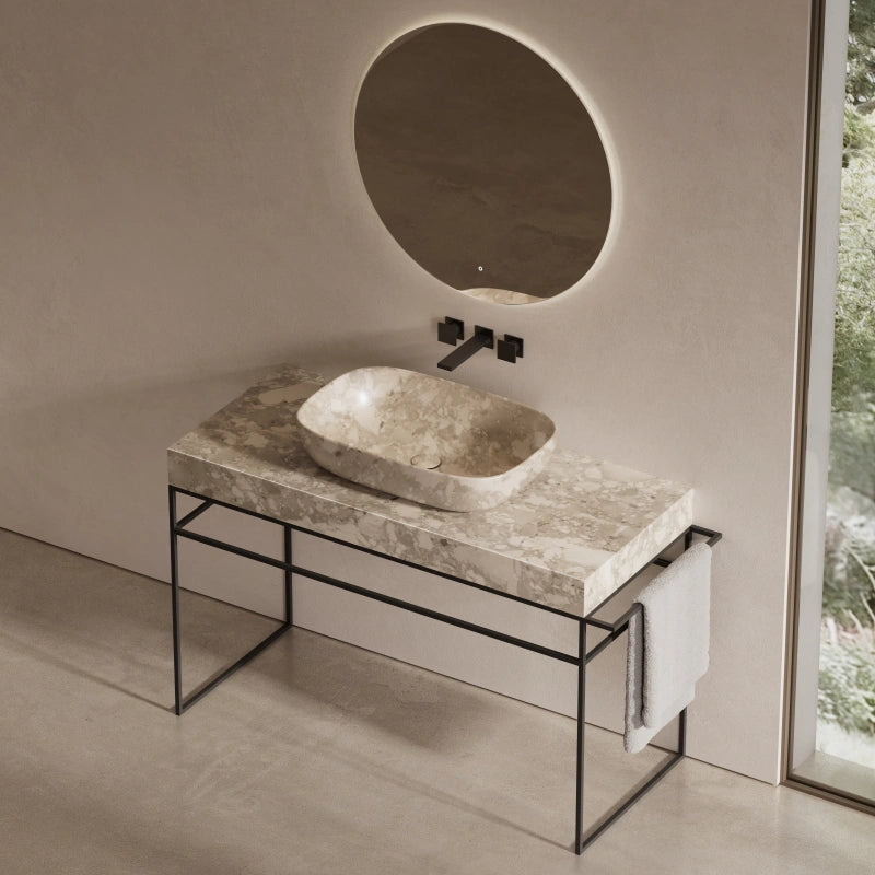 MonBlari Contemporary Marble Above-Counter Vessel Basin 600mm
