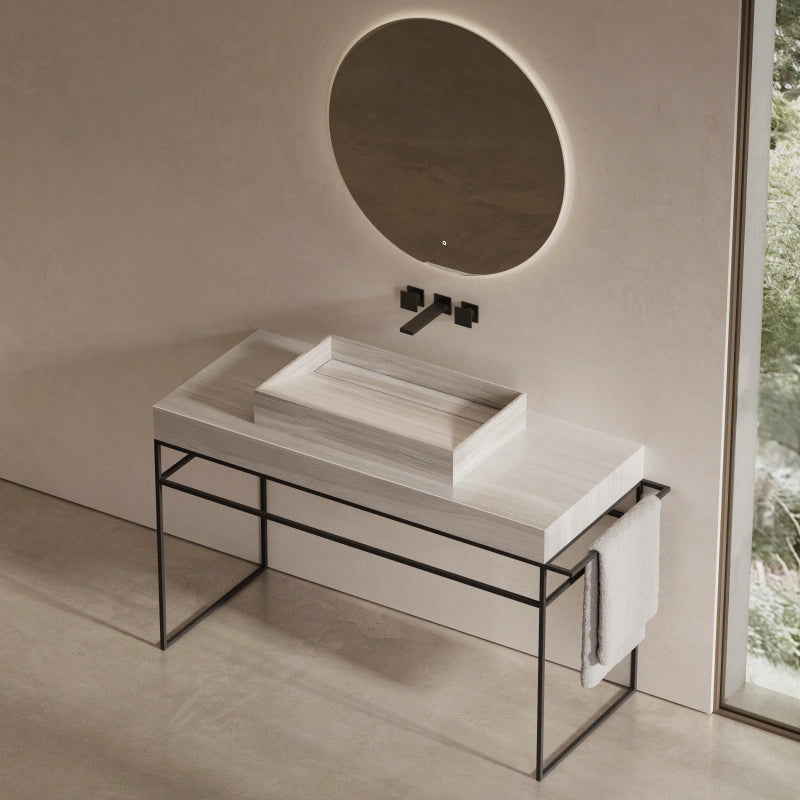 MonBlari Contemporary Marble Washbasin for Modern Bathrooms 600mm