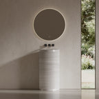 MonBlari 450mm Fluted Marble Freestanding Bathroom Basin